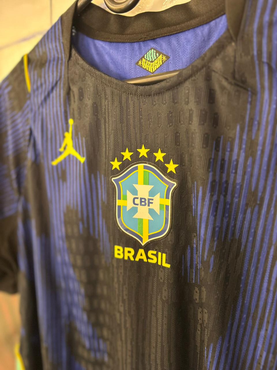 jersey tipo player Brasil visitante