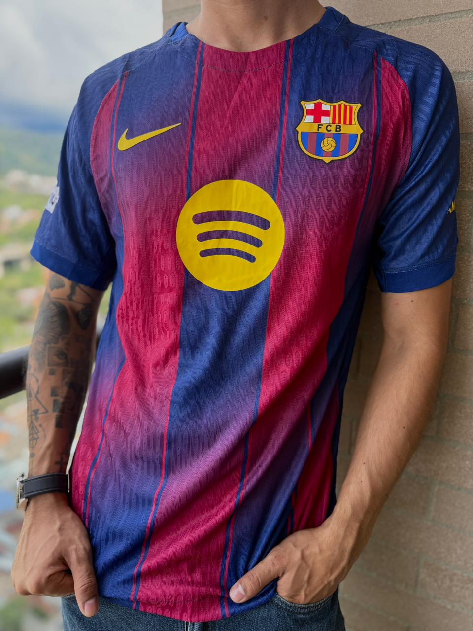 Jersey Barcelona Local tipo player + parches